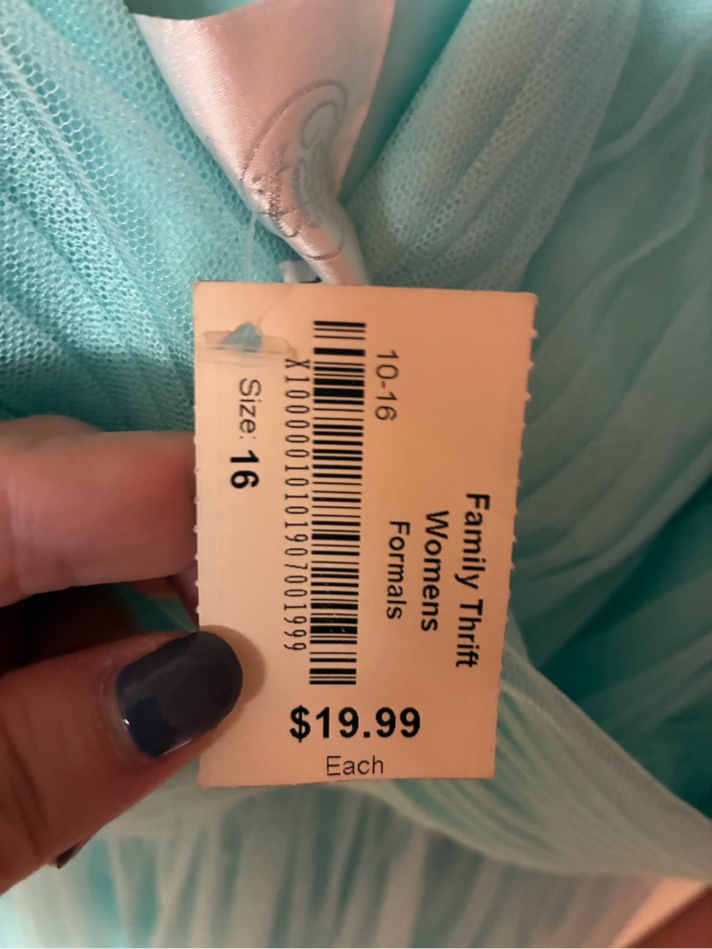 Sleeveless Aqua Chiffon Maxi Dress with V-Neck - Picture 4 of 6